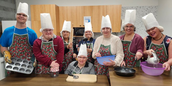 les clients de aphc à un atelier de cuisine