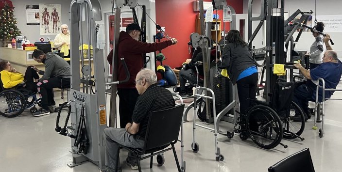 usagers de aphc au gymnase